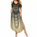 Aotearoa Maori Iwi Heritage Summer Maxi Dress Waikato Tainui Parauri