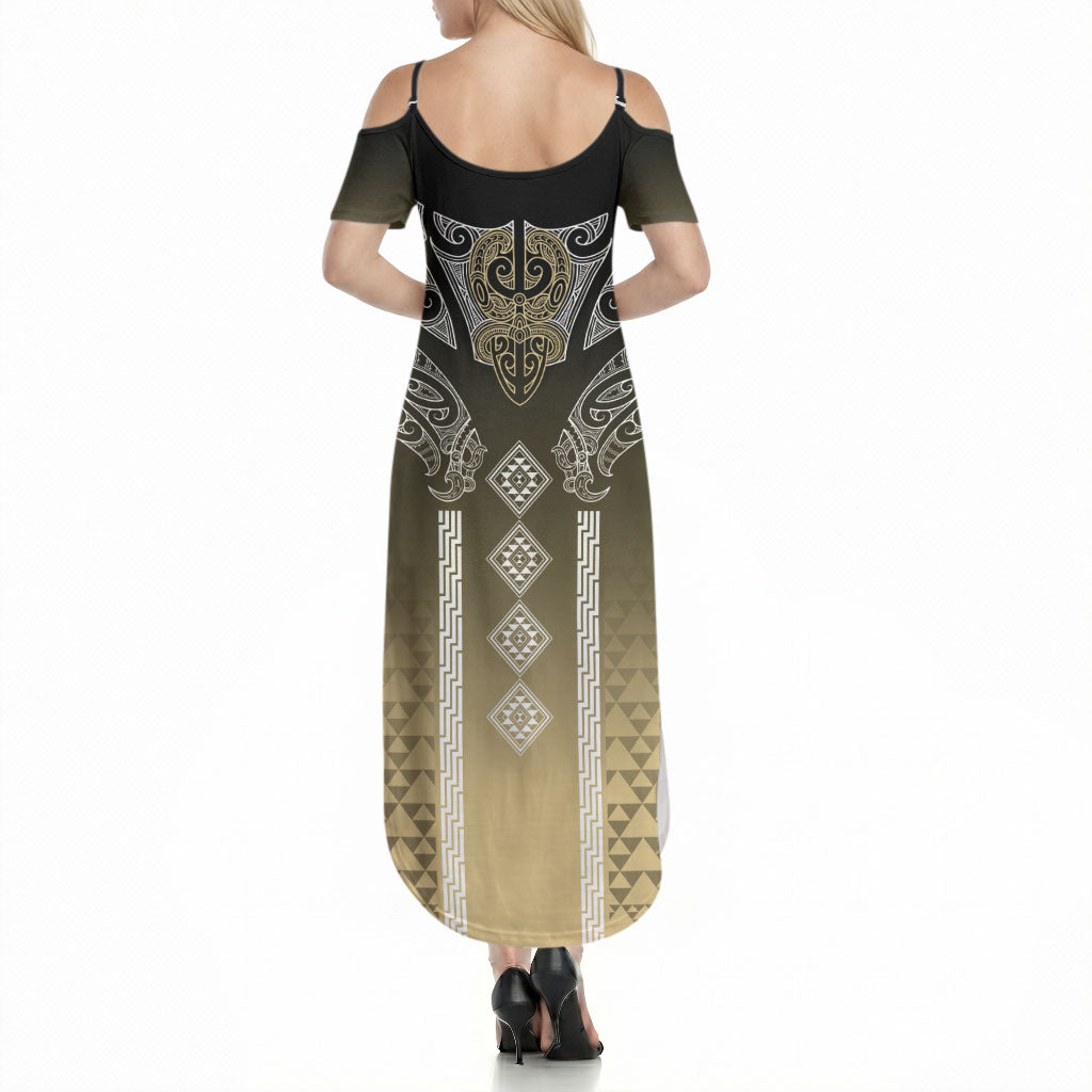 Aotearoa Maori Iwi Heritage Summer Maxi Dress Waikato Tainui Parauri