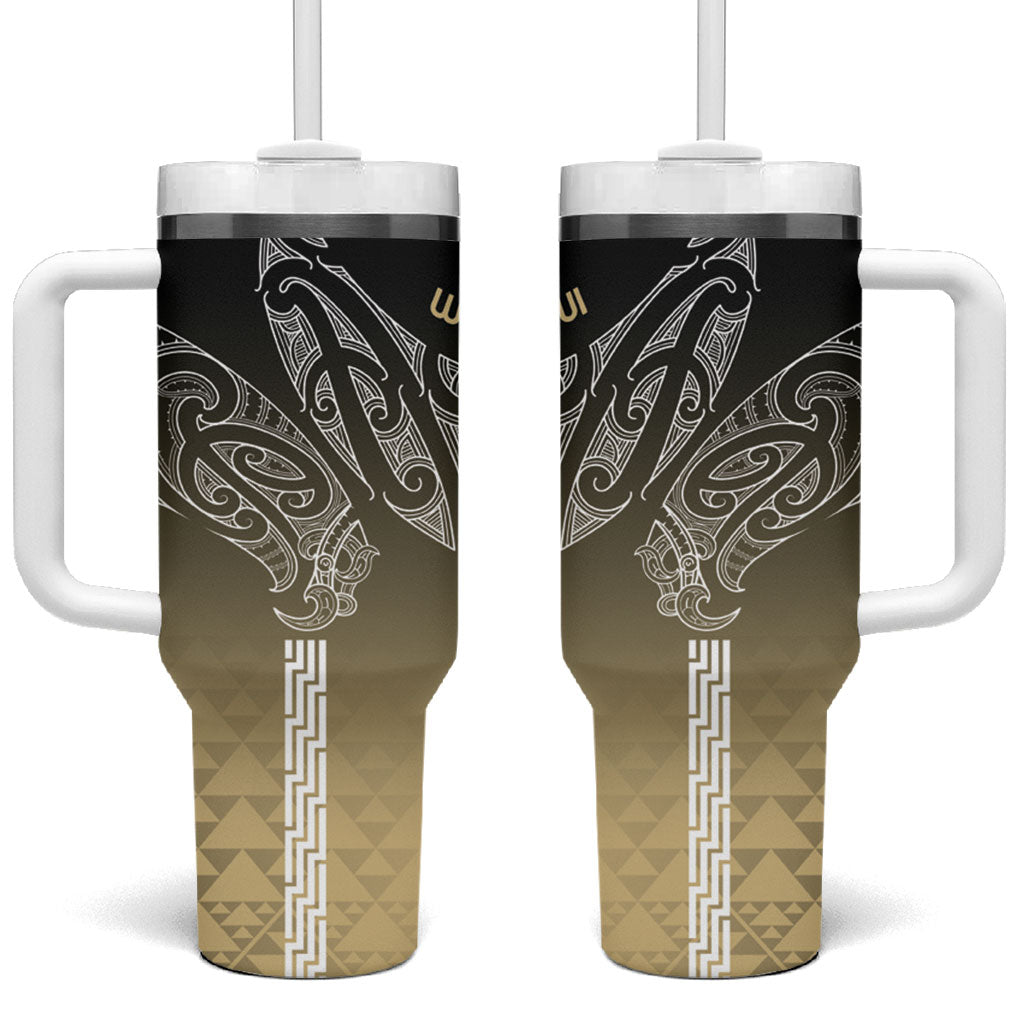 Aotearoa Maori Iwi Heritage Tumbler With Handle Waikato Tainui Parauri