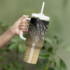 Aotearoa Maori Iwi Heritage Tumbler With Handle Waikato Tainui Parauri