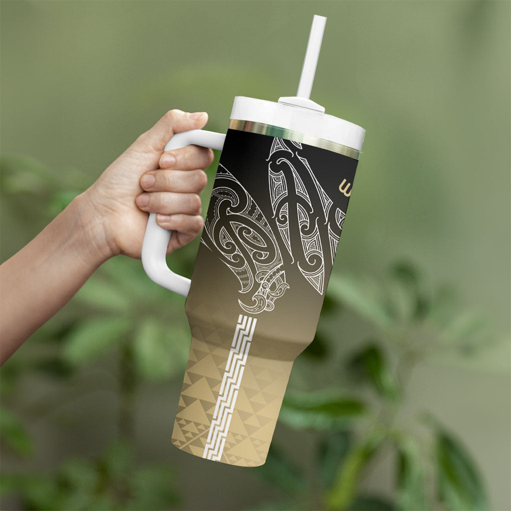 Aotearoa Maori Iwi Heritage Tumbler With Handle Waikato Tainui Parauri