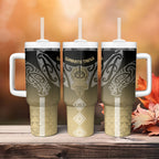 Aotearoa Maori Iwi Heritage Tumbler With Handle Waikato Tainui Parauri