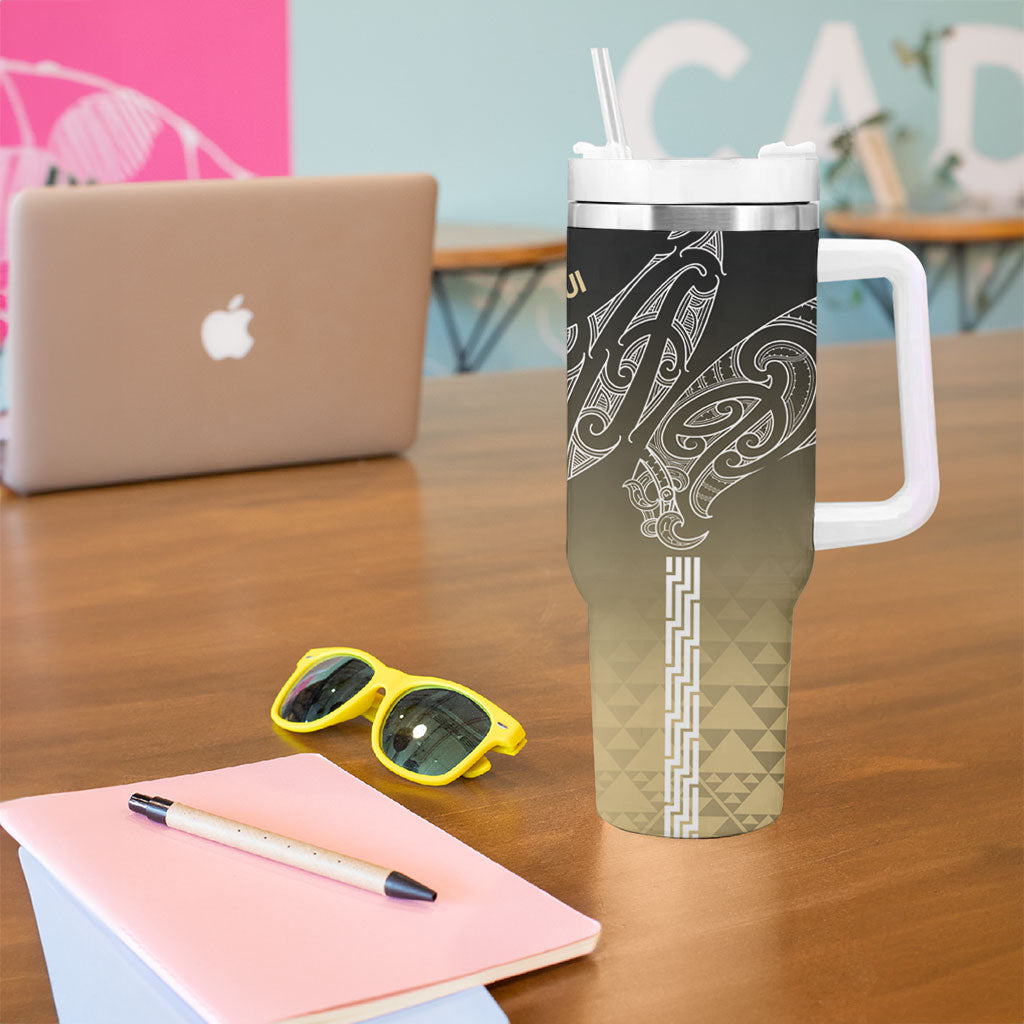 Aotearoa Maori Iwi Heritage Tumbler With Handle Waikato Tainui Parauri