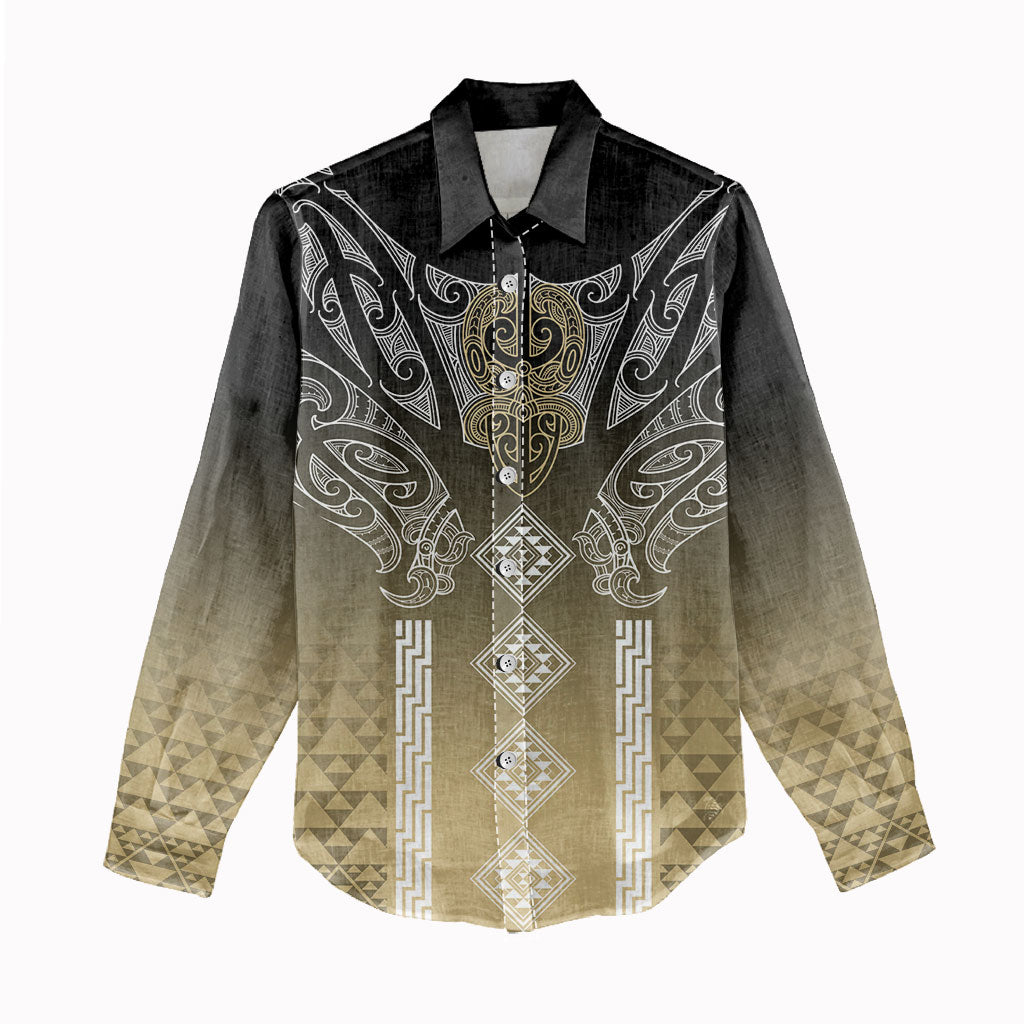 Aotearoa Maori Iwi Heritage Women Casual Shirt Waikato Tainui Parauri