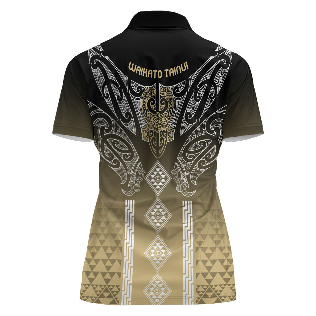 Aotearoa Maori Iwi Heritage Women Polo Shirt Waikato Tainui Parauri