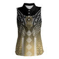 Aotearoa Maori Iwi Heritage Women Sleeveless Polo Shirt Waikato Tainui Parauri