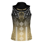 Aotearoa Maori Iwi Heritage Women Sleeveless Polo Shirt Waikato Tainui Parauri