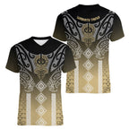 Aotearoa Maori Iwi Heritage Women V-Neck T-Shirt Waikato Tainui Parauri