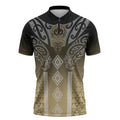 Aotearoa Maori Iwi Heritage Zipper Polo Shirt Waikato Tainui Parauri