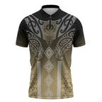 Aotearoa Maori Iwi Heritage Zipper Polo Shirt Waikato Tainui Parauri