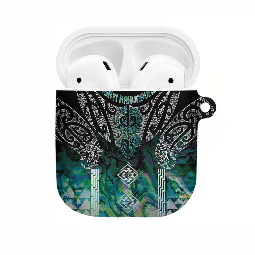 Aotearoa Maori Iwi Heritage AirPods Case Ngati Kahungunu Paua Shell Turquoise