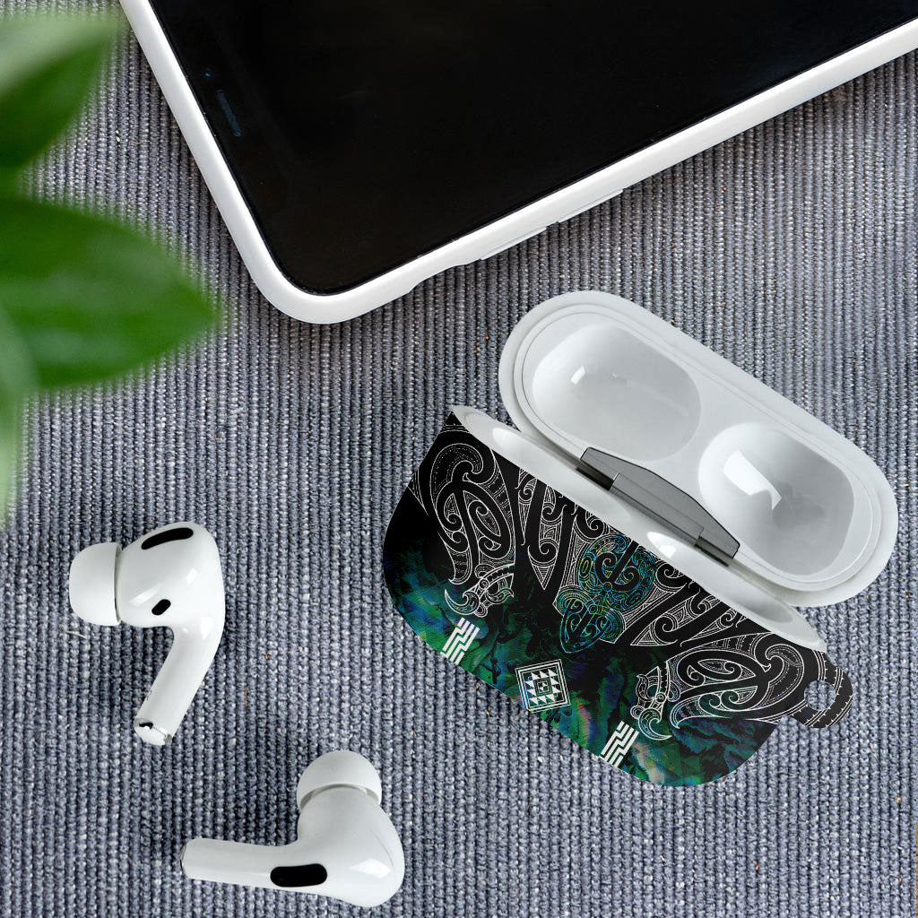 Aotearoa Maori Iwi Heritage AirPods Case Ngati Kahungunu Paua Shell Turquoise