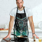 Aotearoa Maori Iwi Heritage Apron Ngati Kahungunu Paua Shell Turquoise