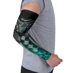Aotearoa Maori Iwi Heritage Arm Sleeves Ngati Kahungunu Paua Shell Turquoise