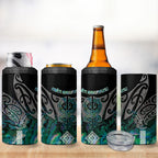 Aotearoa Maori Iwi Heritage 4 in 1 Can Cooler Tumbler Ngati Kahungunu Paua Shell Turquoise