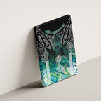 Aotearoa Maori Iwi Heritage Canvas Wall Art Ngati Kahungunu Paua Shell Turquoise
