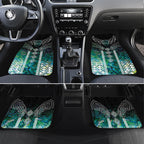 Aotearoa Maori Iwi Heritage Car Mats Ngati Kahungunu Paua Shell Turquoise