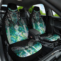 Aotearoa Maori Iwi Heritage Car Seat Cover Ngati Kahungunu Paua Shell Turquoise