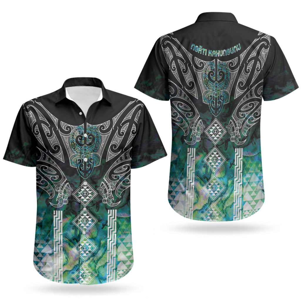 Aotearoa Maori Iwi Heritage Couples Matching Summer Maxi Dress and Hawaiian Shirt Ngati Kahungunu Paua Shell Turquoise