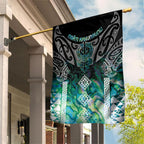 Aotearoa Maori Iwi Heritage Garden Flag Ngati Kahungunu Paua Shell Turquoise