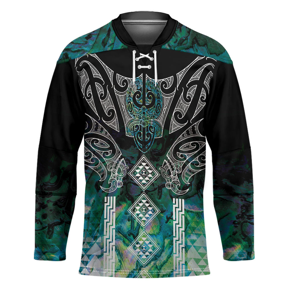 Aotearoa Maori Iwi Heritage Hockey Jersey Ngati Kahungunu Paua Shell Turquoise