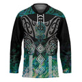 Aotearoa Maori Iwi Heritage Hockey Jersey Ngati Kahungunu Paua Shell Turquoise