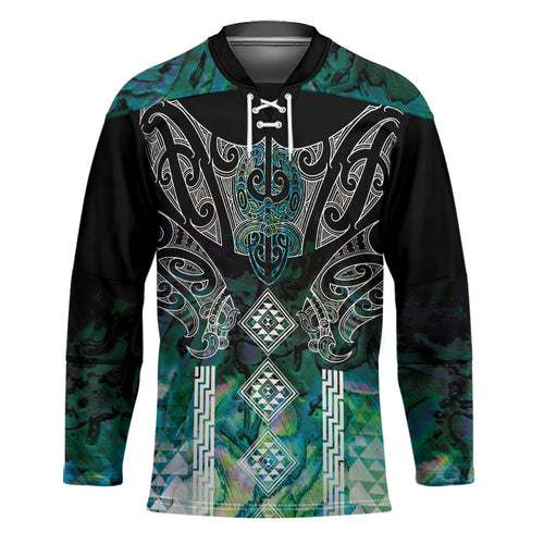 Aotearoa Maori Iwi Heritage Hockey Jersey Ngati Kahungunu Paua Shell Turquoise
