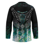 Aotearoa Maori Iwi Heritage Hockey Jersey Ngati Kahungunu Paua Shell Turquoise