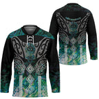 Aotearoa Maori Iwi Heritage Hockey Jersey Ngati Kahungunu Paua Shell Turquoise
