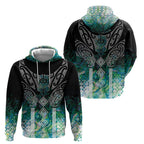 Aotearoa Maori Iwi Heritage Hoodie Ngati Kahungunu Paua Shell Turquoise