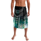 Aotearoa Maori Iwi Heritage Lavalava Ngati Kahungunu Paua Shell Turquoise