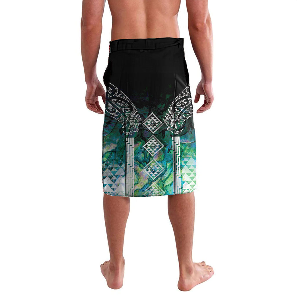 Aotearoa Maori Iwi Heritage Lavalava Ngati Kahungunu Paua Shell Turquoise