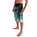 Aotearoa Maori Iwi Heritage Lavalava Ngati Kahungunu Paua Shell Turquoise