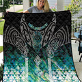 Aotearoa Maori Iwi Heritage Quilt Ngati Kahungunu Paua Shell Turquoise