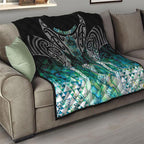 Aotearoa Maori Iwi Heritage Quilt Ngati Kahungunu Paua Shell Turquoise