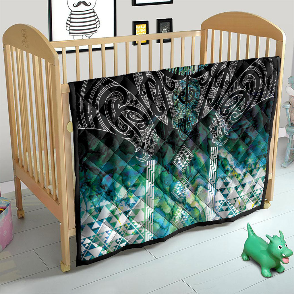 Aotearoa Maori Iwi Heritage Quilt Ngati Kahungunu Paua Shell Turquoise