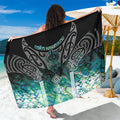 Aotearoa Maori Iwi Heritage Sarong Ngati Kahungunu Paua Shell Turquoise