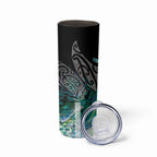 Aotearoa Maori Iwi Heritage Skinny Tumbler Ngati Kahungunu Paua Shell Turquoise