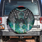 Aotearoa Maori Iwi Heritage Spare Tire Cover Ngati Kahungunu Paua Shell Turquoise