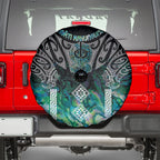 Aotearoa Maori Iwi Heritage Spare Tire Cover Ngati Kahungunu Paua Shell Turquoise