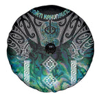 Aotearoa Maori Iwi Heritage Spare Tire Cover Ngati Kahungunu Paua Shell Turquoise