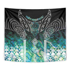Aotearoa Maori Iwi Heritage Tapestry Ngati Kahungunu Paua Shell Turquoise
