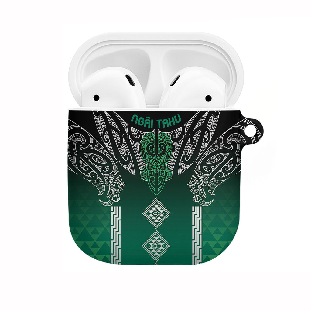 Aotearoa Maori Iwi Heritage AirPods Case Ngai Tahu Pounamu Green