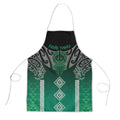 Aotearoa Maori Iwi Heritage Apron Ngai Tahu Pounamu Green