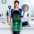 Aotearoa Maori Iwi Heritage Apron Ngai Tahu Pounamu Green