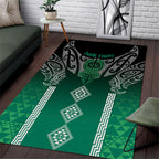 Aotearoa Maori Iwi Heritage Area Rug Ngai Tahu Pounamu Green