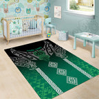 Aotearoa Maori Iwi Heritage Area Rug Ngai Tahu Pounamu Green