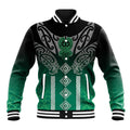Aotearoa Maori Iwi Heritage Baseball Jacket Ngai Tahu Pounamu Green