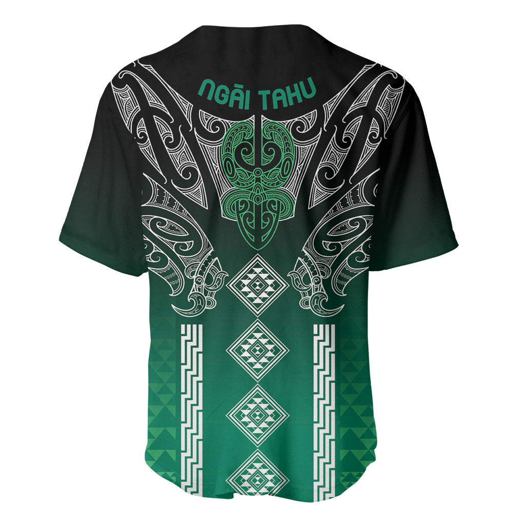 Aotearoa Maori Iwi Heritage Baseball Jersey Ngai Tahu Pounamu Green