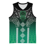 Aotearoa Maori Iwi Heritage Basketball Jersey Ngai Tahu Pounamu Green